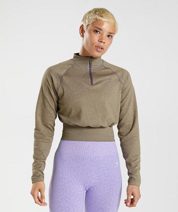 Dámské Accessories Gymshark 315 Long Sleeve Warmup Hnědé Fialové | CZ 3792JPQ
